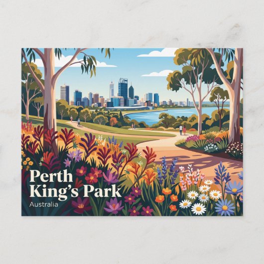 Koningspark Perth Australië Briefkaart (Voorkant)