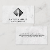 koningsschaakstuk | schaakbord visitekaartje (Voorkant / Achterkant)
