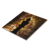 Koningsschaken op oude wereldkaart tegeltje (Zijkant)