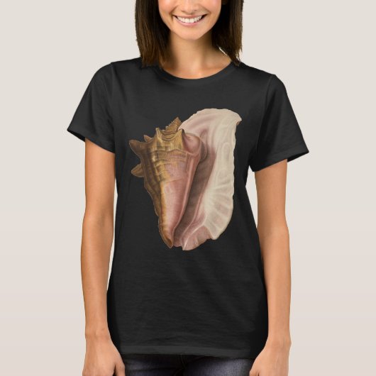 Koningsschelp Zeeschelp Schelp, Vintage Zeeleven T-shirt (Voorkant)