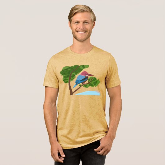 Koningsvis blok T-shirt Tri-Blend T-shirt (Voorkant volledig)