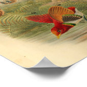 Koningsvogels van Paradise Red  Print (Hoek)