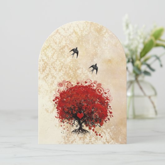  koningsvogelthee met kunstblad leder kaart (Staand voorkant)