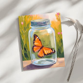 Koningvlinderpot Aquarel Schilderij Kaart
