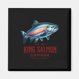 Koningzalmrivier vissen in British Columbia Cana Magneet