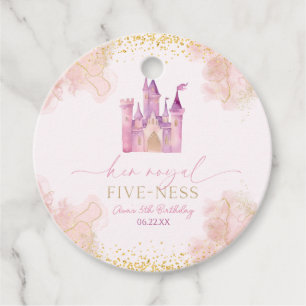 Koninklijk 5-jarig prinsessen feest bedankjes labels