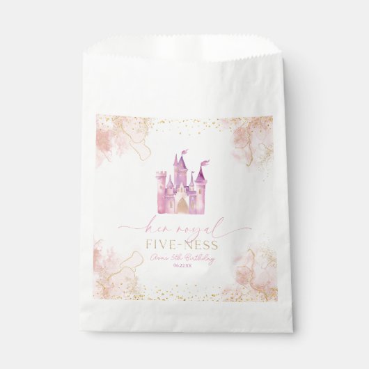 Koninklijk 5-jarig prinsessen feest bedankzakje (Voorkant)
