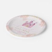 Koninklijk 5-jarig prinsessen feest papieren bordje (Gekanteld)