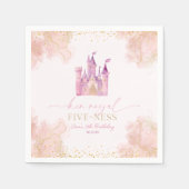 Koninklijk 5-jarig prinsessen feest servet (Voorkant)