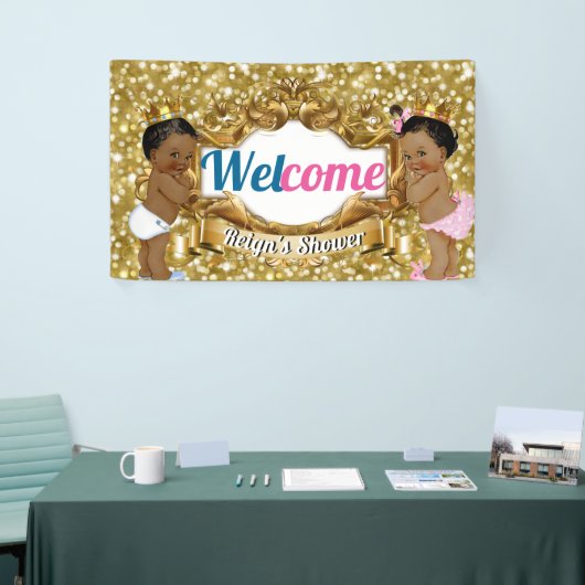 Koninklijk Afrikaans geslacht onthullen Gold Glitt Spandoek (Beurs)