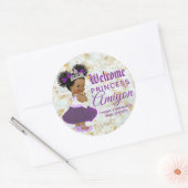 Koninklijk Afrikaans Paars prinses Classic Round S Ronde Sticker (Envelop)