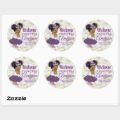 Koninklijk Afrikaans Paars prinses Classic Round S Ronde Sticker (Vel)
