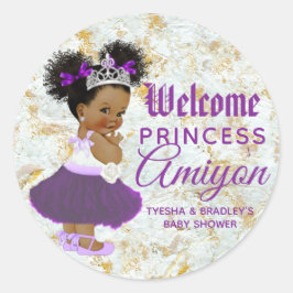 Koninklijk Afrikaans Paars prinses Classic Round S Ronde Sticker