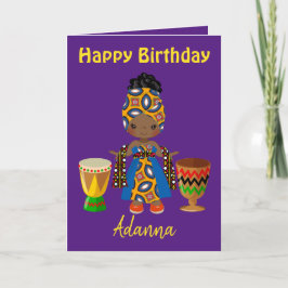 Koninklijk Afrikaans thema Birthday Greetings voor Feestdagen Kaart