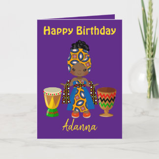 Koninklijk Afrikaans thema Birthday Greetings voor Feestdagen Kaart