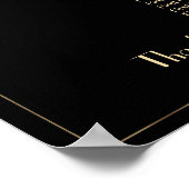 Koninklijk Art Deco Great Gatsby Trouw Stoelenover Poster (Hoek)