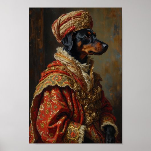 Koninklijk Azawakh Portret Poster (Voorkant)