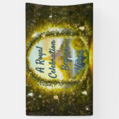 Koninklijk Baby shower Een koninklijk feest begint Spandoek (Verticaal)