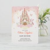 Koninklijk Baby shower in het Dream Castle Kaart (Staand voorkant)