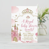 Koninklijk Baby shower: Magisch Sprookjeskasteel Kaart (Staand voorkant)