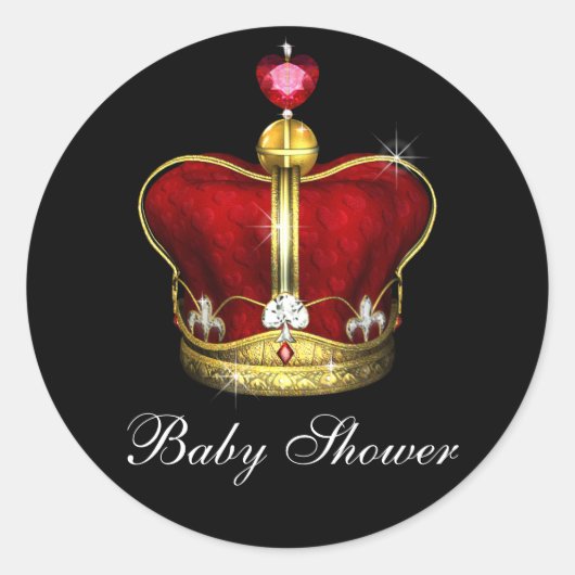 Koninklijk Baby shower van Prins Ronde Sticker (Voorkant)