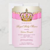 Koninklijk Baby shower van Roze en Gold Princess Kaart (Voorkant)