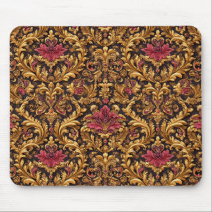 Koninklijk Barok Bloemmotief met Gouden Ornament Muismat