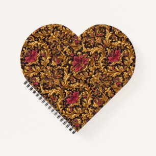Koninklijk Barok Bloemmotief met Gouden Ornament Notitieboek