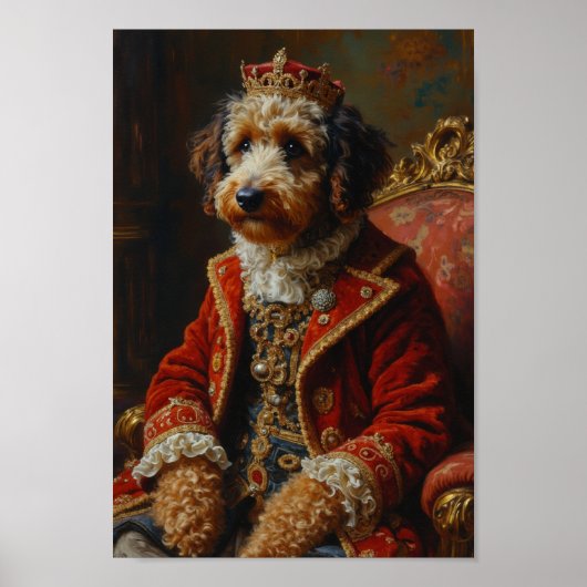 Koninklijk Bernedoodle Portret Poster (Voorkant)
