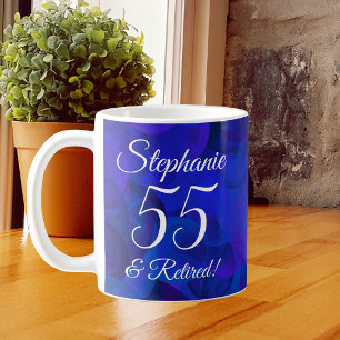 Koninklijk Blauw 55 en Gepensioneerd Pensioen Koffiemok
