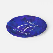 Koninklijk Blauw 60 en PARTIJ bij pensionering Papieren Bordje (Gekanteld)