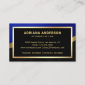 Koninklijk Blauw Advocaat Gold Pen Nib Notary Visitekaartje (Achterkant)