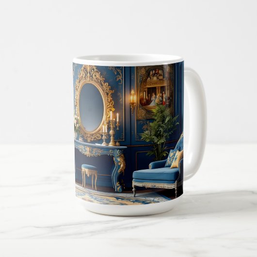 Koninklijk Blauw Barok. Koffiemok (Voorkant rechts)