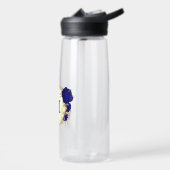 koninklijk blauw bloem goud waterfles (Links)