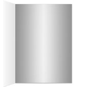 Koninklijk Blauw Bloemen en Zilveren Hart Tafelnum (Binnen (Rechts))