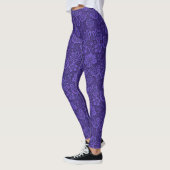 Koninklijk blauw bloemgezicht leggings (Links)