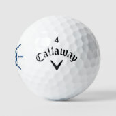 Koninklijk Blauw Boat Rudder Nautisch Ontwerp Golfballen (Logo)