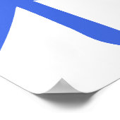 Koninklijk Blauw Chinees Vredesbord Poster (Hoek)