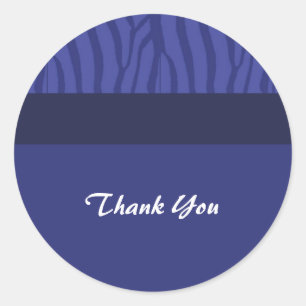 Koninklijk Blauw Dank Je Ronde Sticker