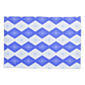 Koninklijk blauw diamantpatroon kussensloop (Achterkant)