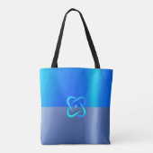 Koninklijk Blauw & Donkerblauw Metallic Effect Chi Tote Bag (Achterkant)