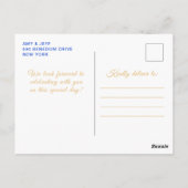 Koninklijk Blauw Donkere Huid Prinses Sweet Sixtee Briefkaart (Achterkant)