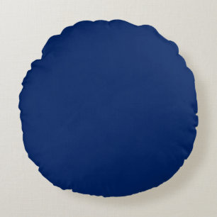 Koninklijk Blauw Effen Kleur Rond Kussen