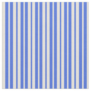 Koninklijk Blauw en Beige gekleurd Striped/Lined P Stof