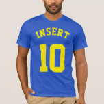 Koninklijk Blauw en Gele Volwassenen | Sport Jerse T-shirt<br><div class="desc">Koninklijk Blauw en Gele Volwassenen | Sport Jersey Design Mannen Jersey T-Shirt</div>