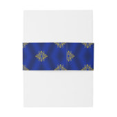 Koninklijk Blauw en Goud Uitnodigingen Wikkel (Achterkant Voorbeeld)
