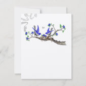 koninklijk blauw en grijs huwelijkRSVP RSVP Kaartje (Achterkant)