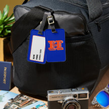 Koninklijk Blauw en Oranje Varsity School Monogram