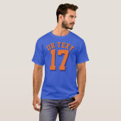 Koninklijk Blauw en Oranje Volwassenen | Sport Jer T-shirt (Voorkant volledig)