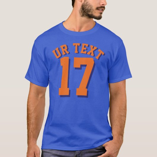 Koninklijk Blauw en Oranje Volwassenen | Sport Jer T-shirt (Voorkant)